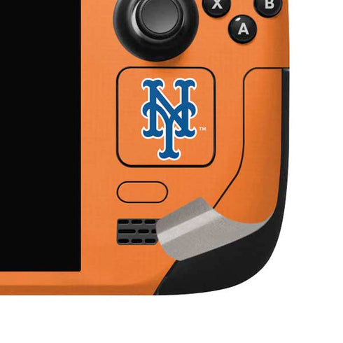 MLB New York Mets Split Steam Deck Handheld Gaming Computer OLED Skin