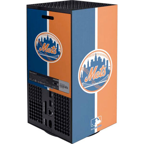 MLB New York Mets Split XBox Series X Digital Edition Console Skin