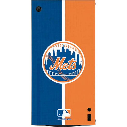 MLB New York Mets Split XBox Series X Digital Edition Console Skin