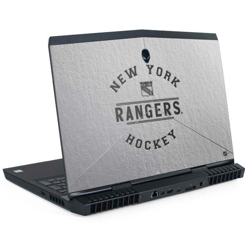 NHL New York Rangers Black Text Dell Alienware Skin