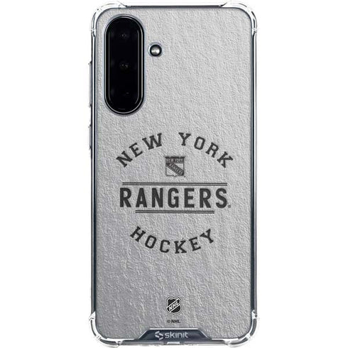 NHL New York Rangers Black Text Galaxy A36 5G Clear Case
