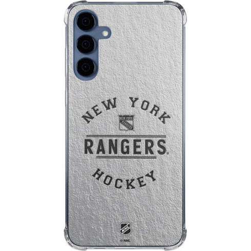 NHL New York Rangers Black Text Galaxy A55 5G Clear Case