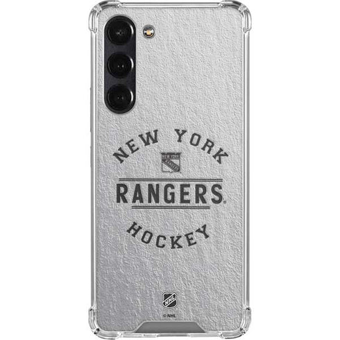 NHL New York Rangers Black Text Galaxy S24 FE Clear Case