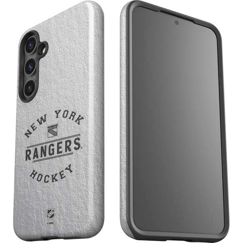 NHL New York Rangers Black Text Galaxy S25 Plus Impact Case