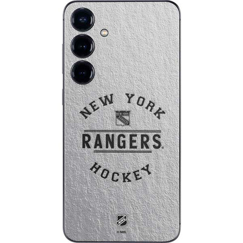 NHL New York Rangers Black Text Galaxy S24 Plus Skin
