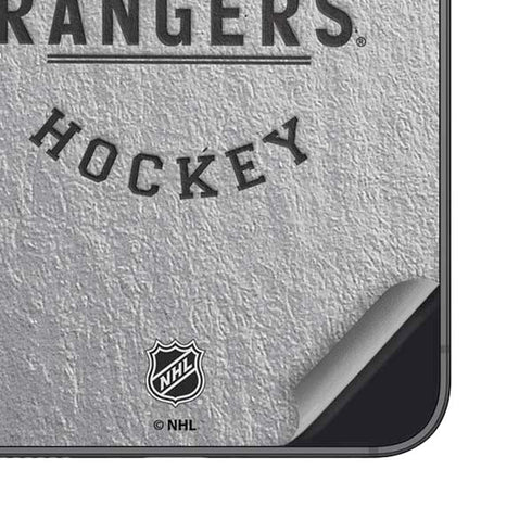 NHL New York Rangers Black Text Galaxy S24 Plus Skin