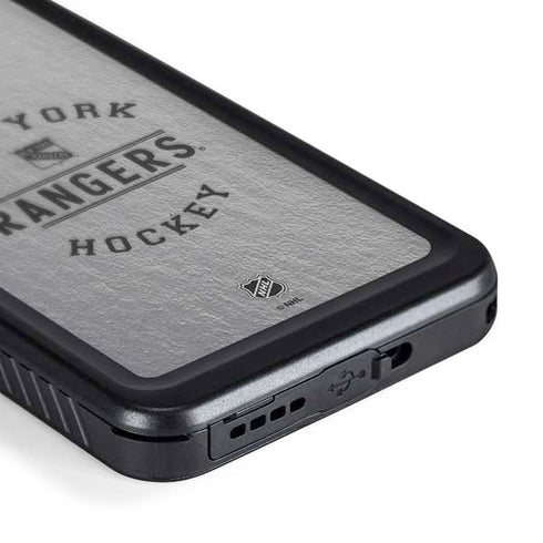 NHL New York Rangers Black Text Galaxy S24 Plus Waterproof Case