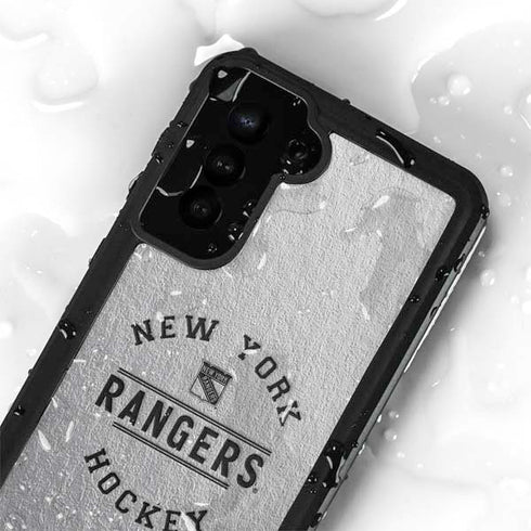NHL New York Rangers Black Text Galaxy S24 Plus Waterproof Case