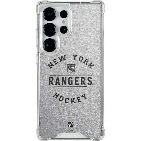 NHL New York Rangers Black Text Galaxy S25 Ultra Clear Case