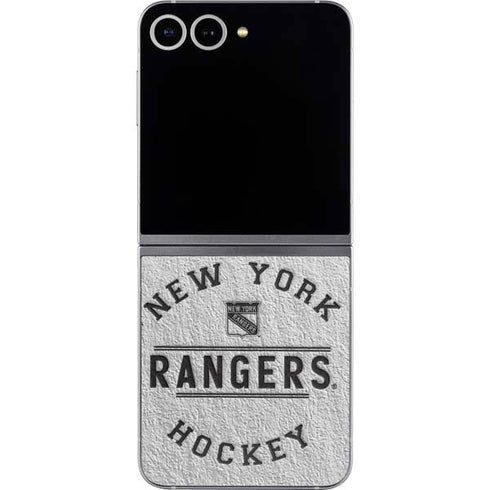 NHL New York Rangers Black Text Galaxy Z Flip6 Skin
