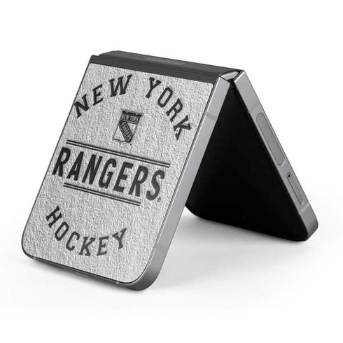 NHL New York Rangers Black Text Galaxy Z Flip6 Skin