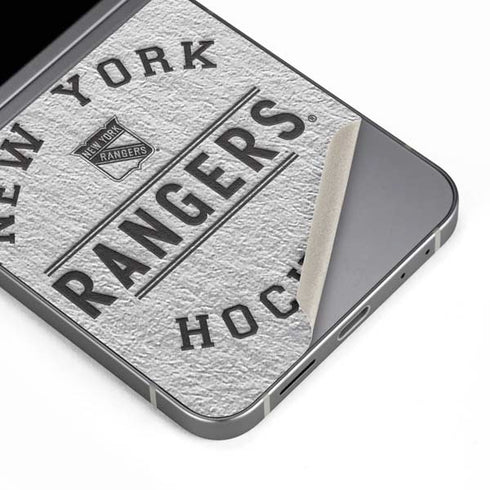 NHL New York Rangers Black Text Galaxy Z Flip6 Skin