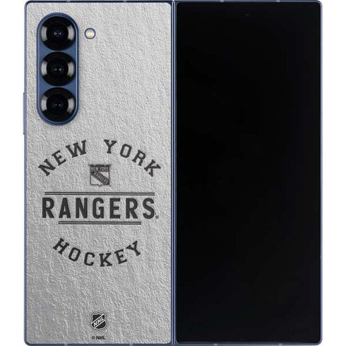 NHL New York Rangers Black Text Galaxy Z Fold6 Skin