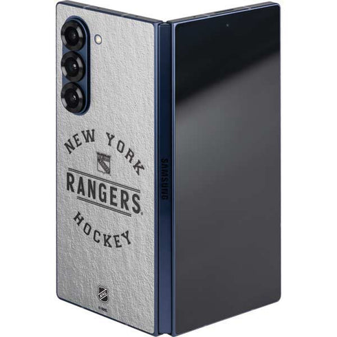 NHL New York Rangers Black Text Galaxy Z Fold6 Skin