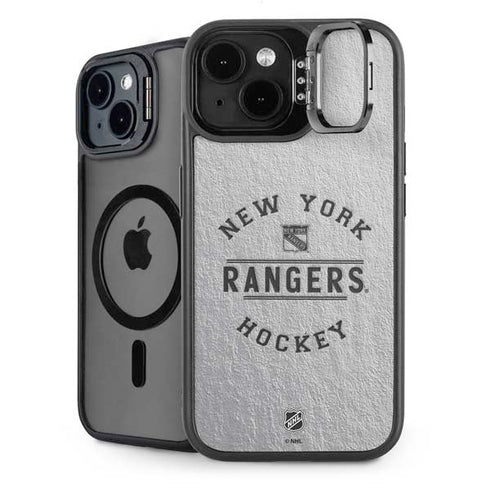 NHL New York Rangers Black Text iPhone 15 Plus Kickstand Case