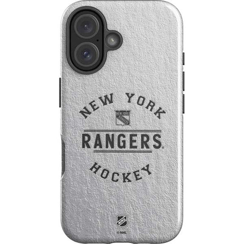NHL New York Rangers Black Text iPhone 16 Plus Impact Case