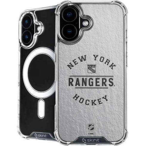 NHL New York Rangers Black Text iPhone 16 Plus MagSafe Case