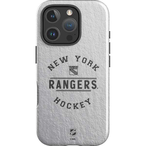 NHL New York Rangers Black Text iPhone 16 Pro Impact Case