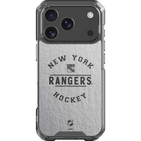 NHL New York Rangers Black Text iPhone 18 Pro Clear Case