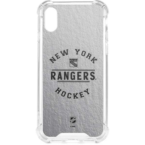 NHL New York Rangers Black Text iPhone XS Clear Case