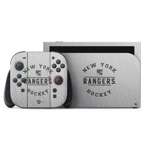 NHL New York Rangers Black Text Nintendo Switch 2 (2025) with Joy-Con Skin
