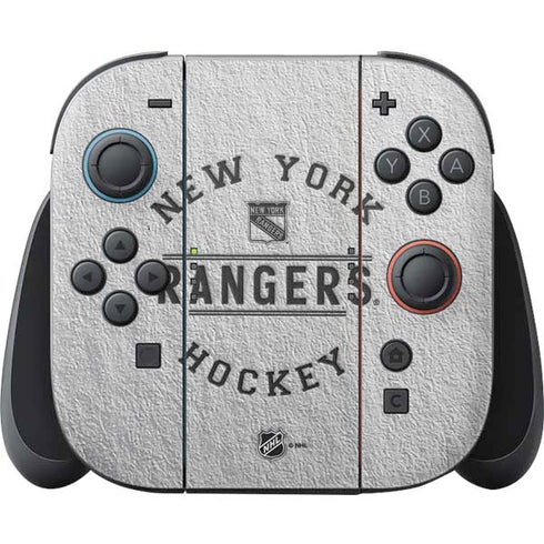NHL New York Rangers Black Text Nintendo Switch 2 (2025) Joy-Con Controller Skin