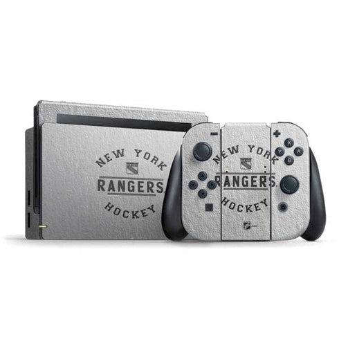 NHL New York Rangers Black Text Nintendo Skins