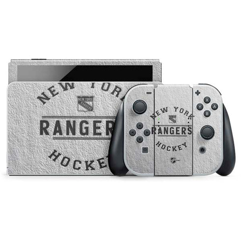 NHL New York Rangers Black Text Nintendo Skins