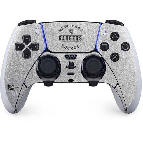 NHL New York Rangers Black Text PS5 DualSense Edge Pro Controller Skin