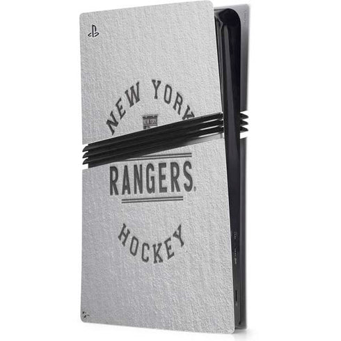 NHL New York Rangers Black Text PS5 Pro Console Skin