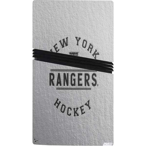 NHL New York Rangers Black Text PS5 Pro Console Skin