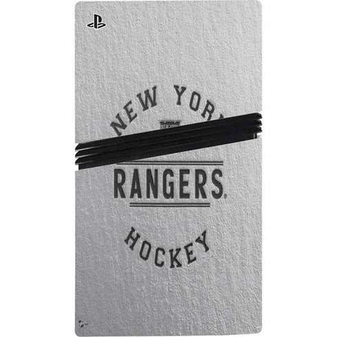 NHL New York Rangers Black Text PS5 Pro Disk Console Skin