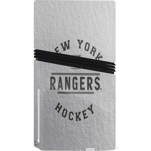 NHL New York Rangers Black Text PS5 Pro Disk Console Skin