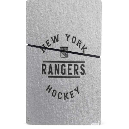 NHL New York Rangers Black Text PS5 Slim Digital Edition Console Skin