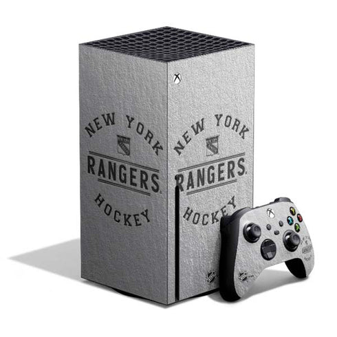NHL New York Rangers Black Text Xbox Series X Skins