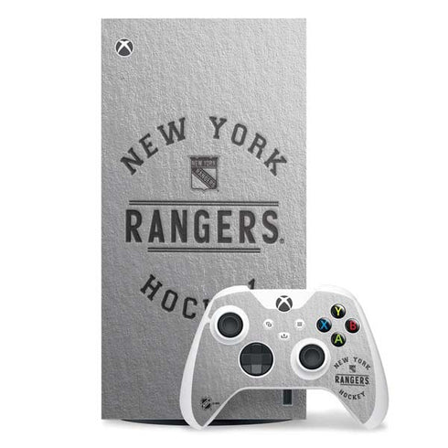 NHL New York Rangers Black Text Xbox Series X Skins