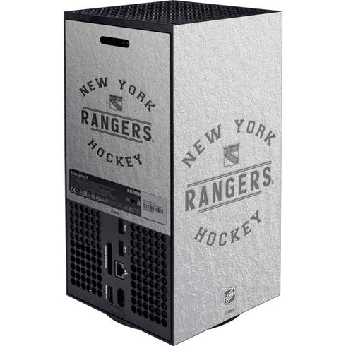 NHL New York Rangers Black Text XBox Series X Digital Edition Console Skin