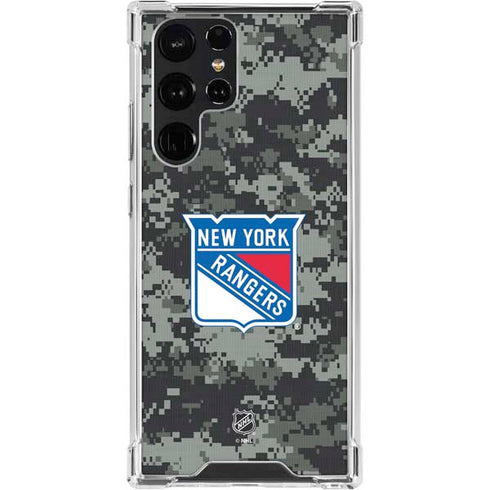 NHL New York Rangers Camo Galaxy S23 Ultra Clear Case