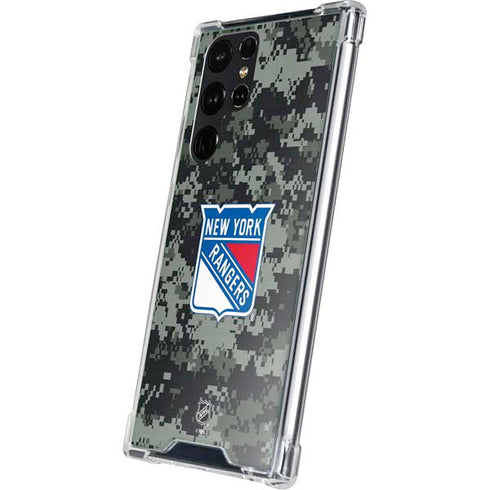 NHL New York Rangers Camo Galaxy S23 Ultra Clear Case