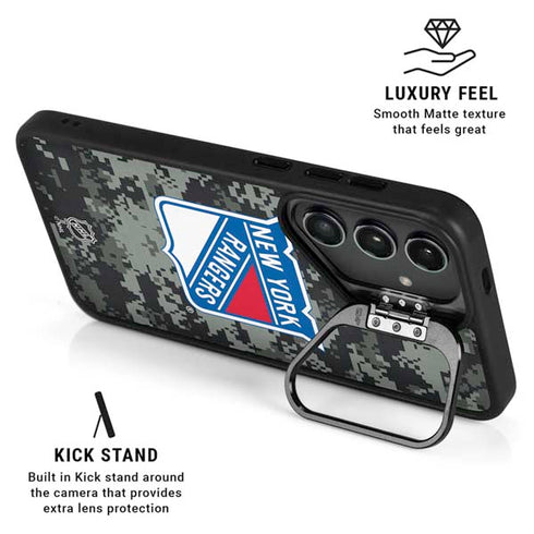 NHL New York Rangers Camo Galaxy S24 Kickstand Case