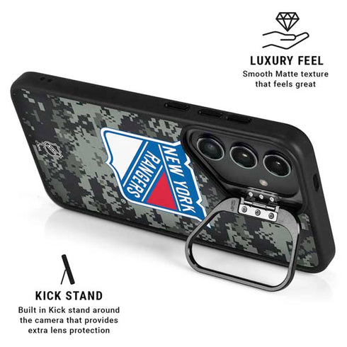 NHL New York Rangers Camo Galaxy S25 Plus Kickstand Case