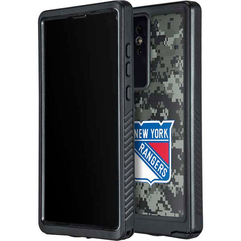 NHL New York Rangers Camo Galaxy S24 Ultra Waterproof Case