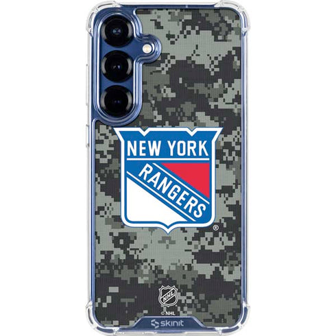 NHL New York Rangers Camo Galaxy S25 Clear Case
