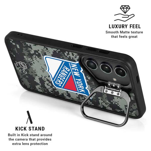 NHL New York Rangers Camo Galaxy S26 Kickstand Case