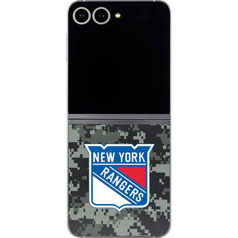 NHL New York Rangers Camo Galaxy Z Flip6 Skin