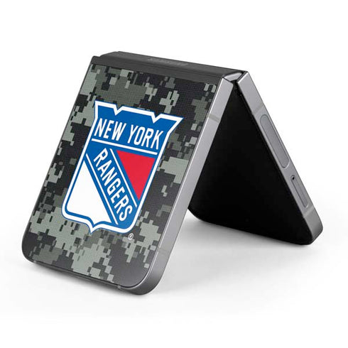 NHL New York Rangers Camo Galaxy Z Flip6 Skin