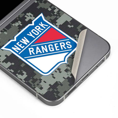 NHL New York Rangers Camo Galaxy Z Flip6 Skin