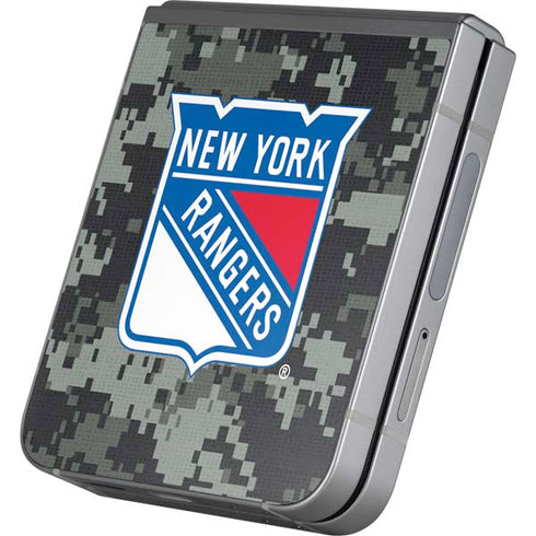 NHL New York Rangers Camo Galaxy Z Flip6 Skin