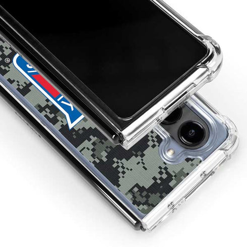 NHL New York Rangers Camo Galaxy Z Fold5 5G Clear Case