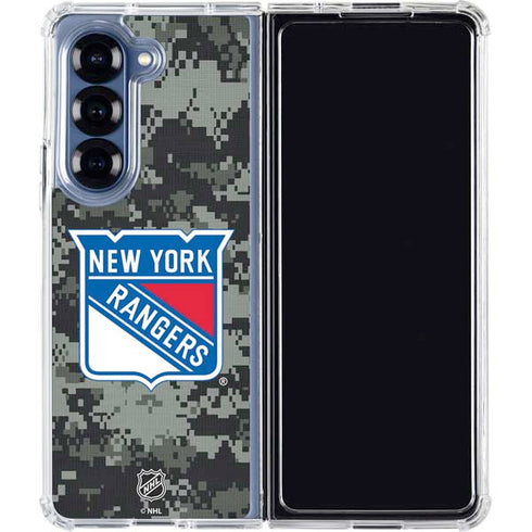 NHL New York Rangers Camo Galaxy Z Fold6 Clear Case